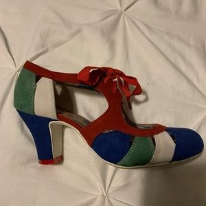 Vintage Inspired Leather Heels